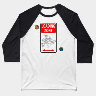 Earth and Mars Rover Landing Baseball T-Shirt